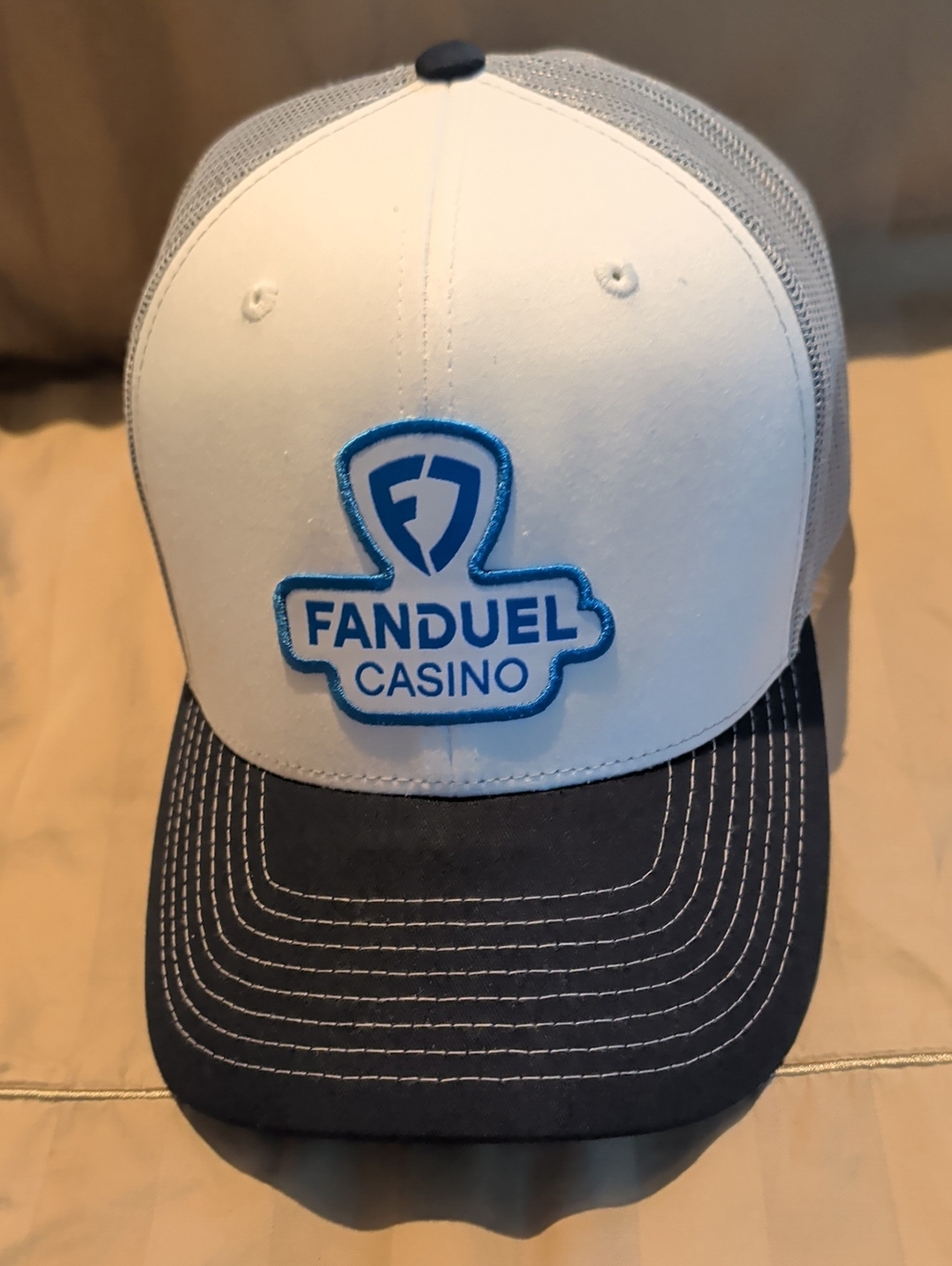 Fanduel Casino Men’s White and Navy Trucker Hat
